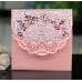 Holiday Greeting Card Wedding Supplies Laser Cut Paper Square Invitation Customization